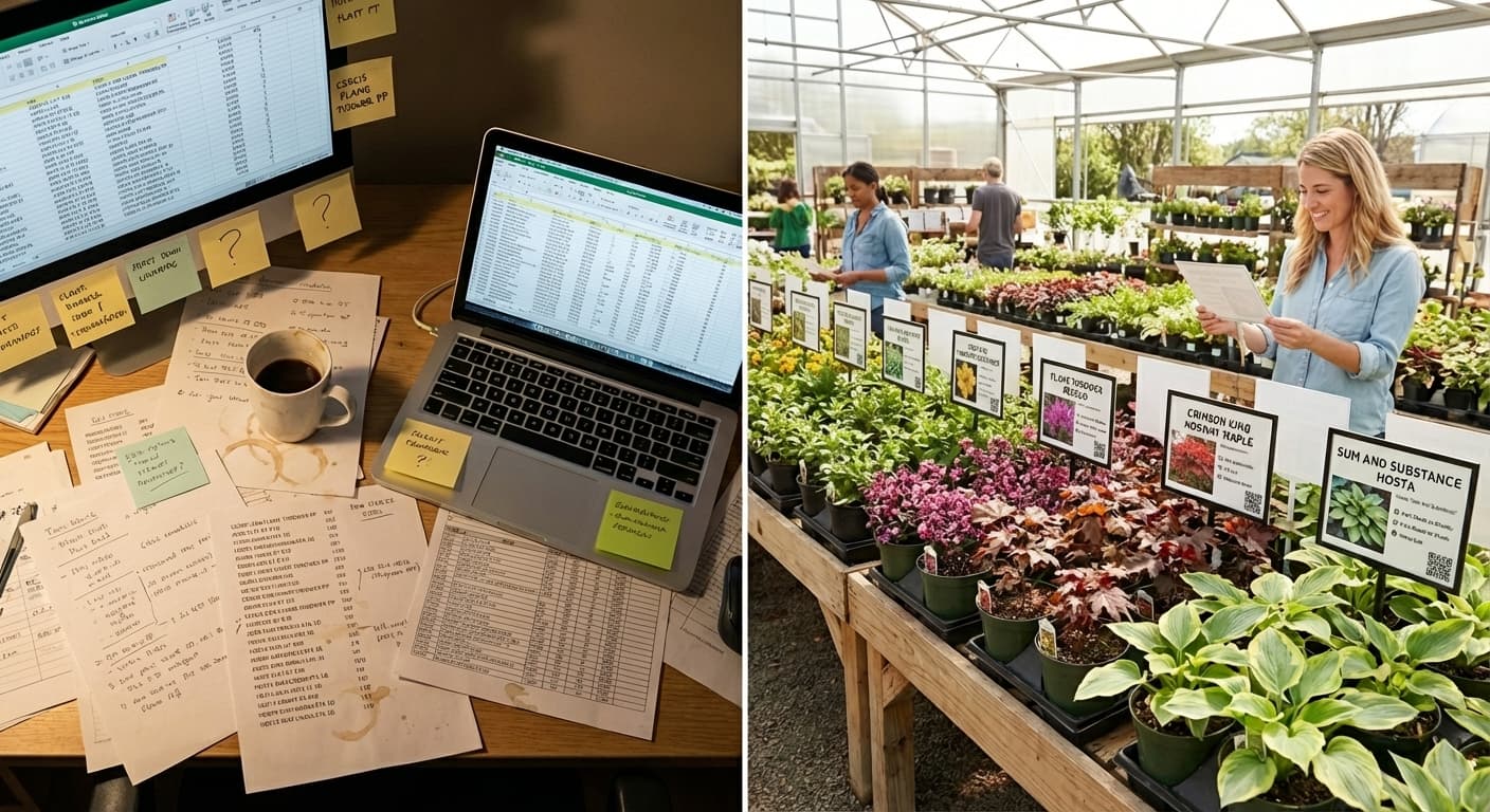 Garden center workspace