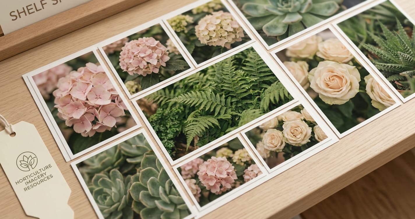 Horticulture imagery resources for garden center signage